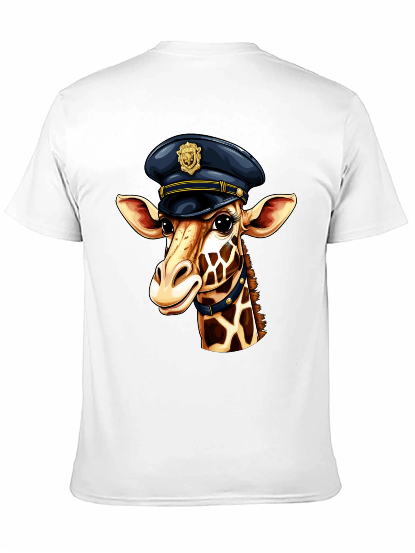 Giraffe Cop Graphic Tee - Funny Animal Print