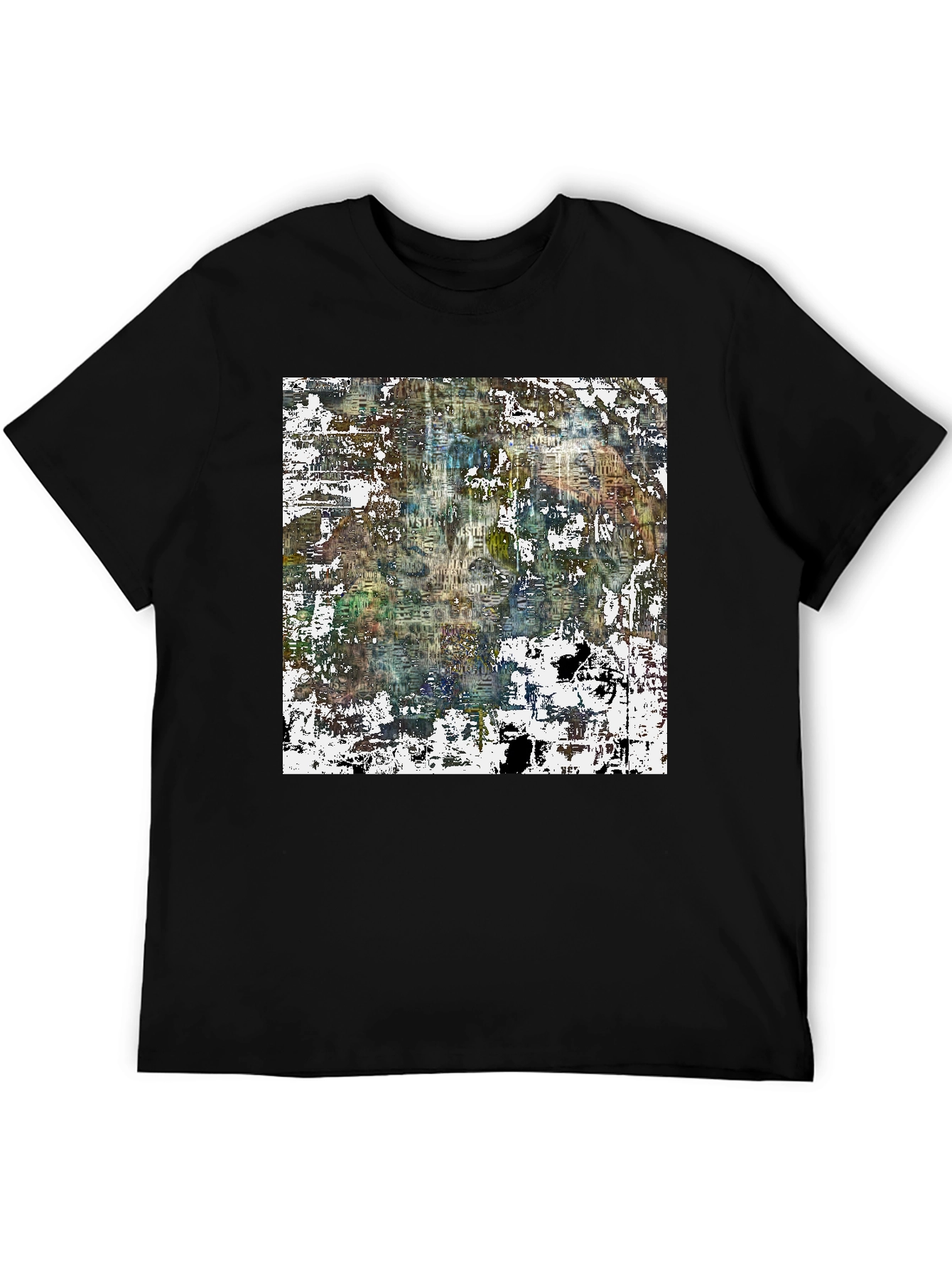 Abstract Art Print Black Tee