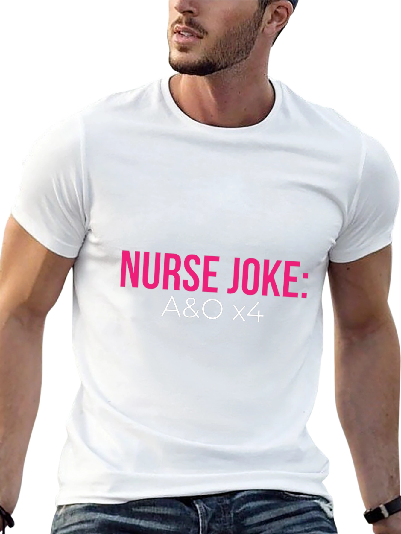 Nurse Joke: A&O x4 T-Shirt - Black