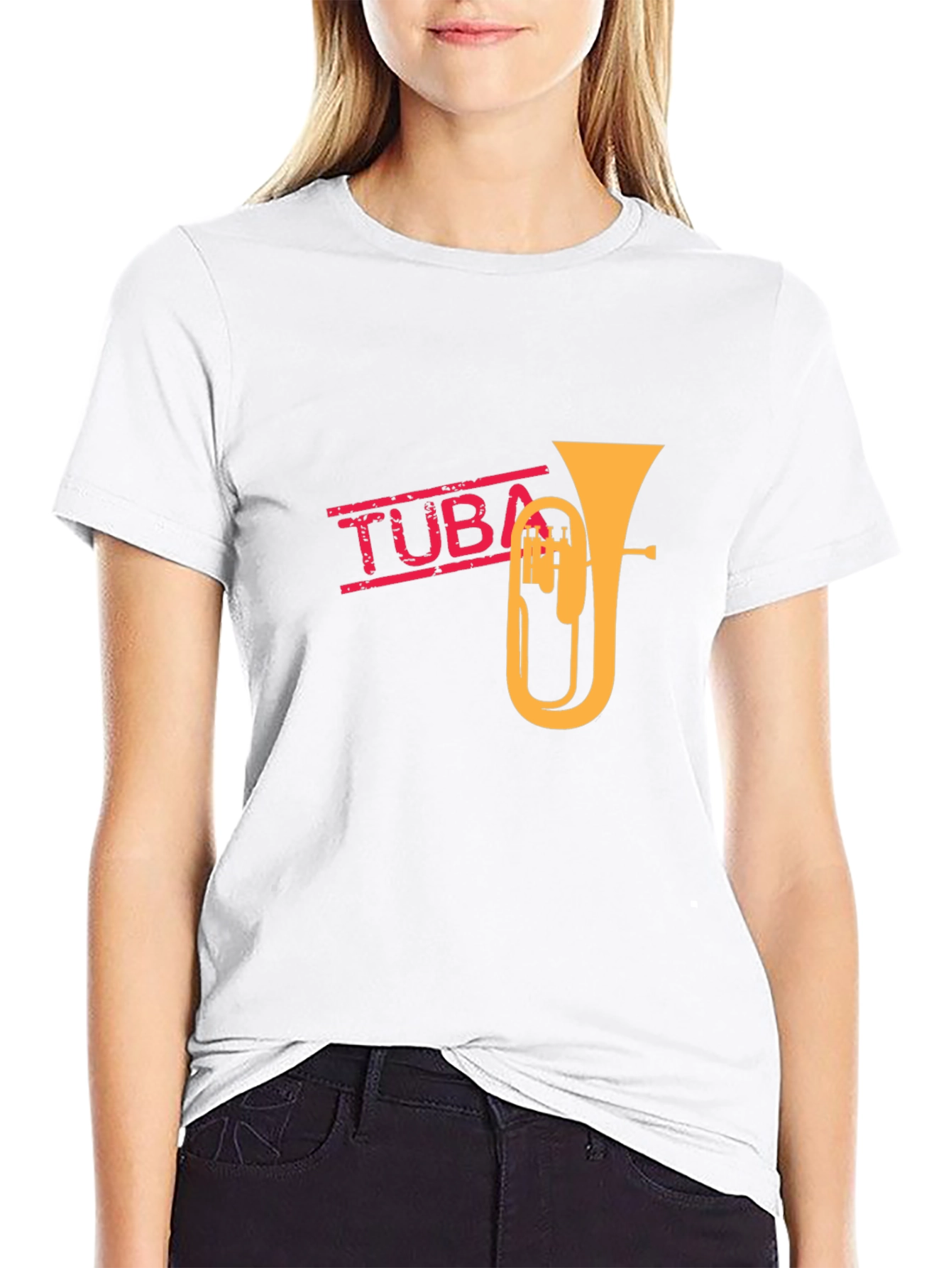 Tuba Graphic Tee - Music Lovers Black T-Shirt