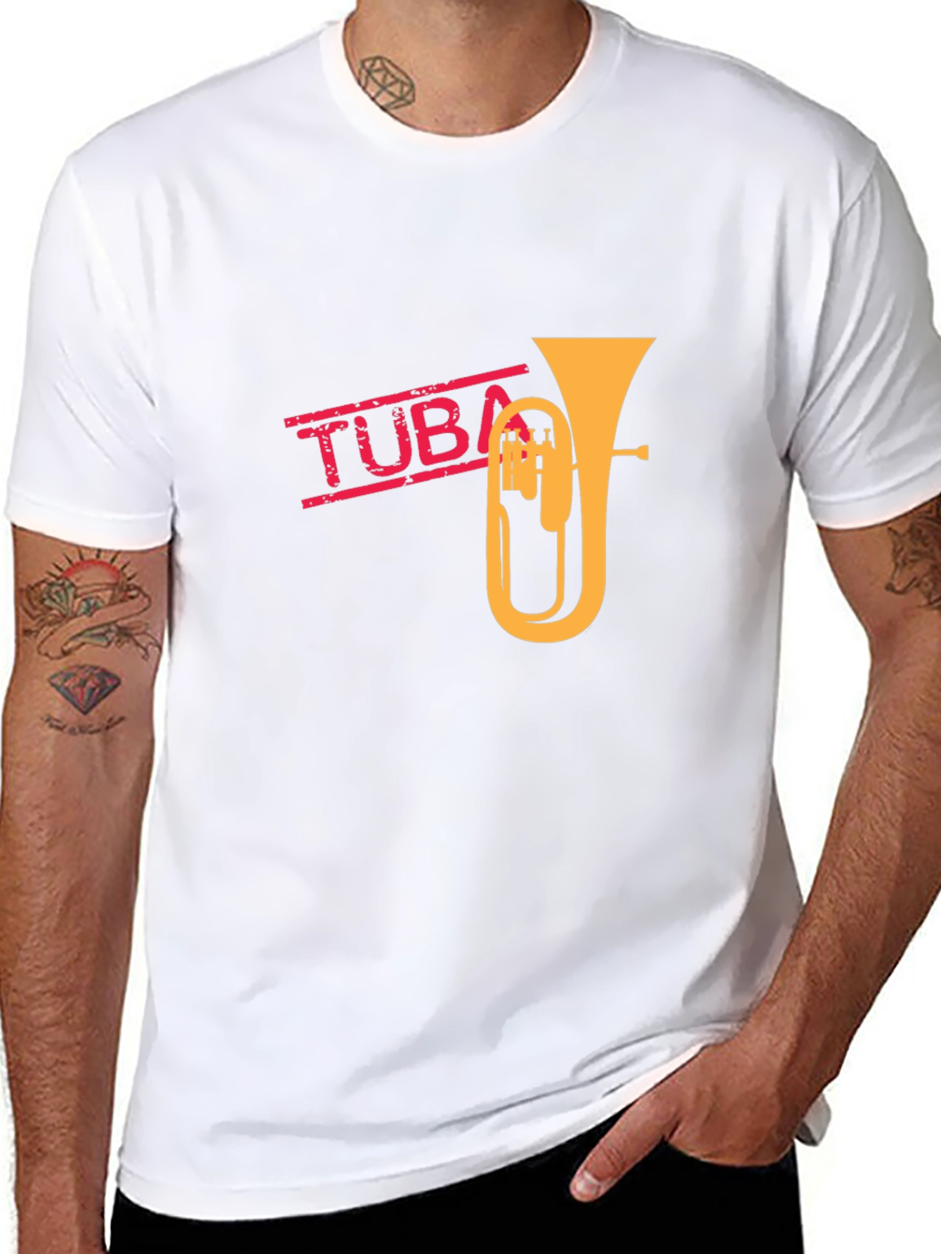 Tuba Graphic Tee - Music Lovers Black T-Shirt