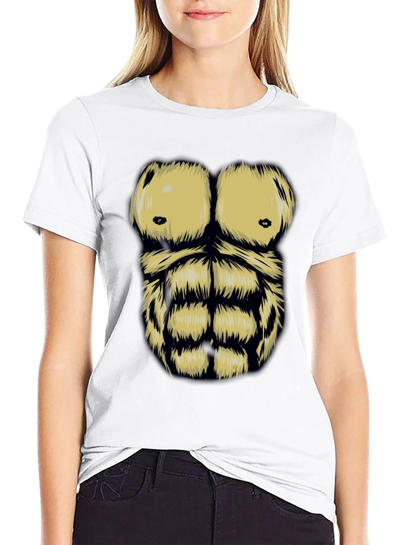 Funny Muscle Chest T-Shirt - Costume Tee