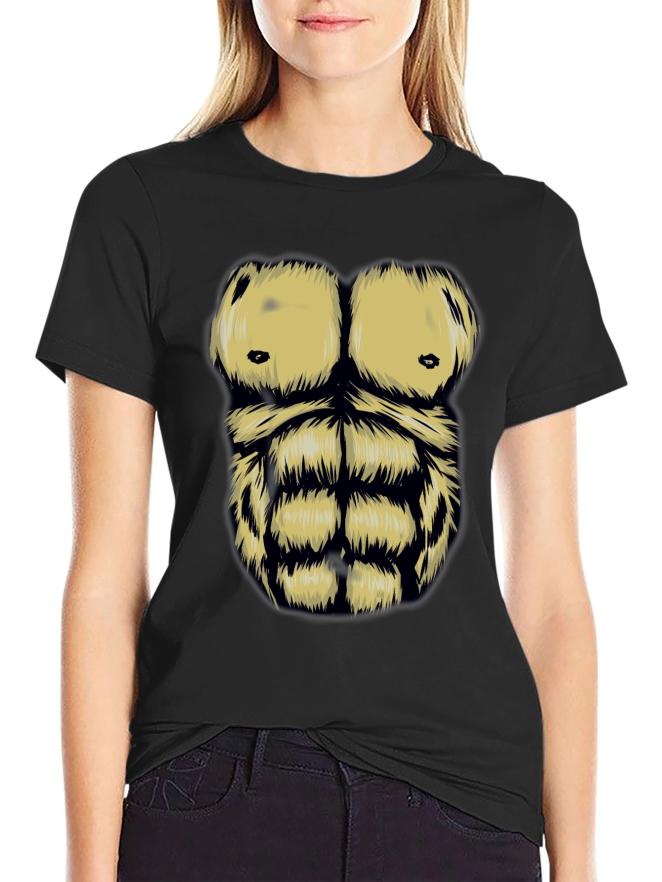 Funny Muscle Chest T-Shirt - Costume Tee