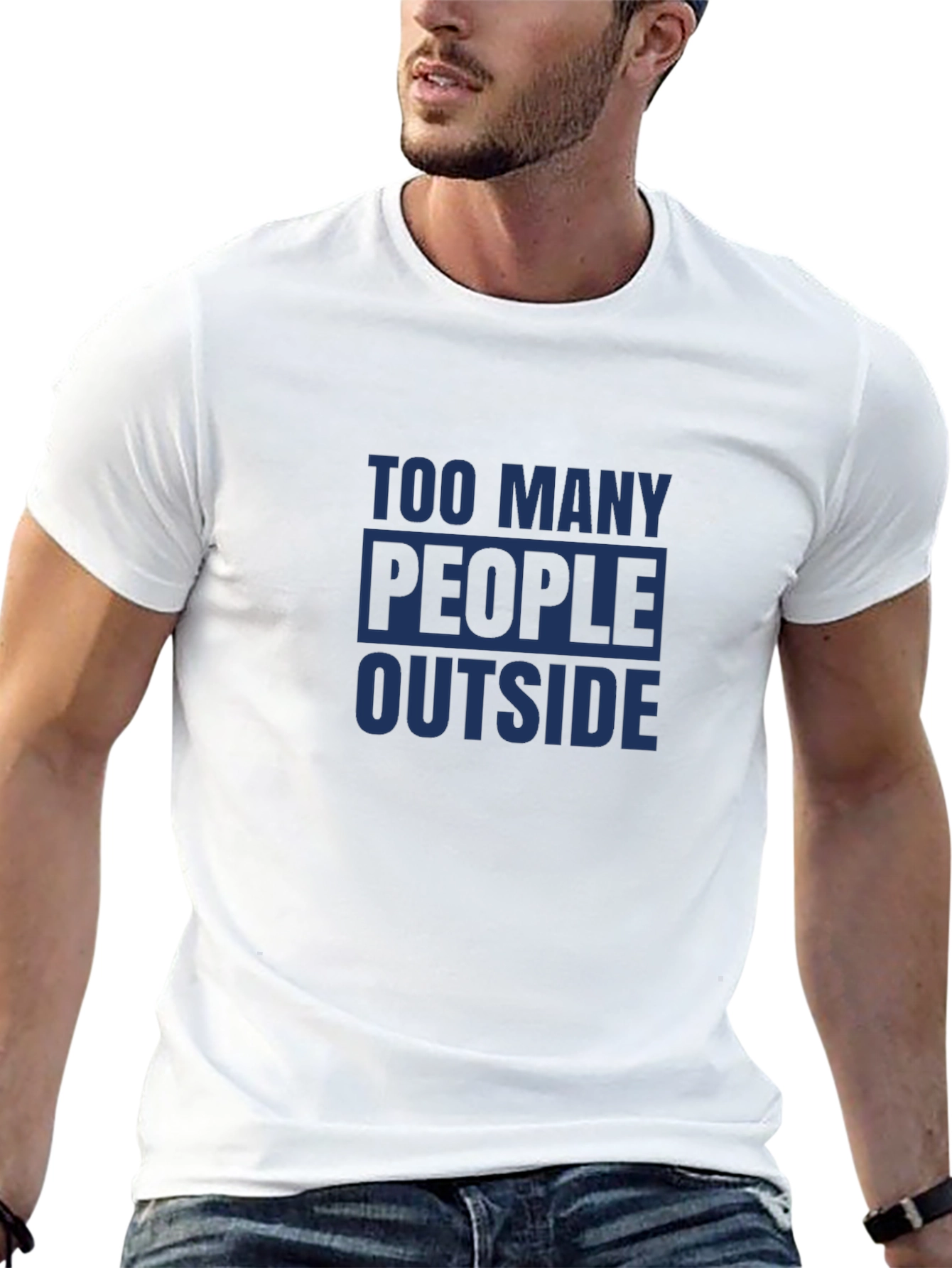 Too Many People Outside T-Shirt - Social Distancing