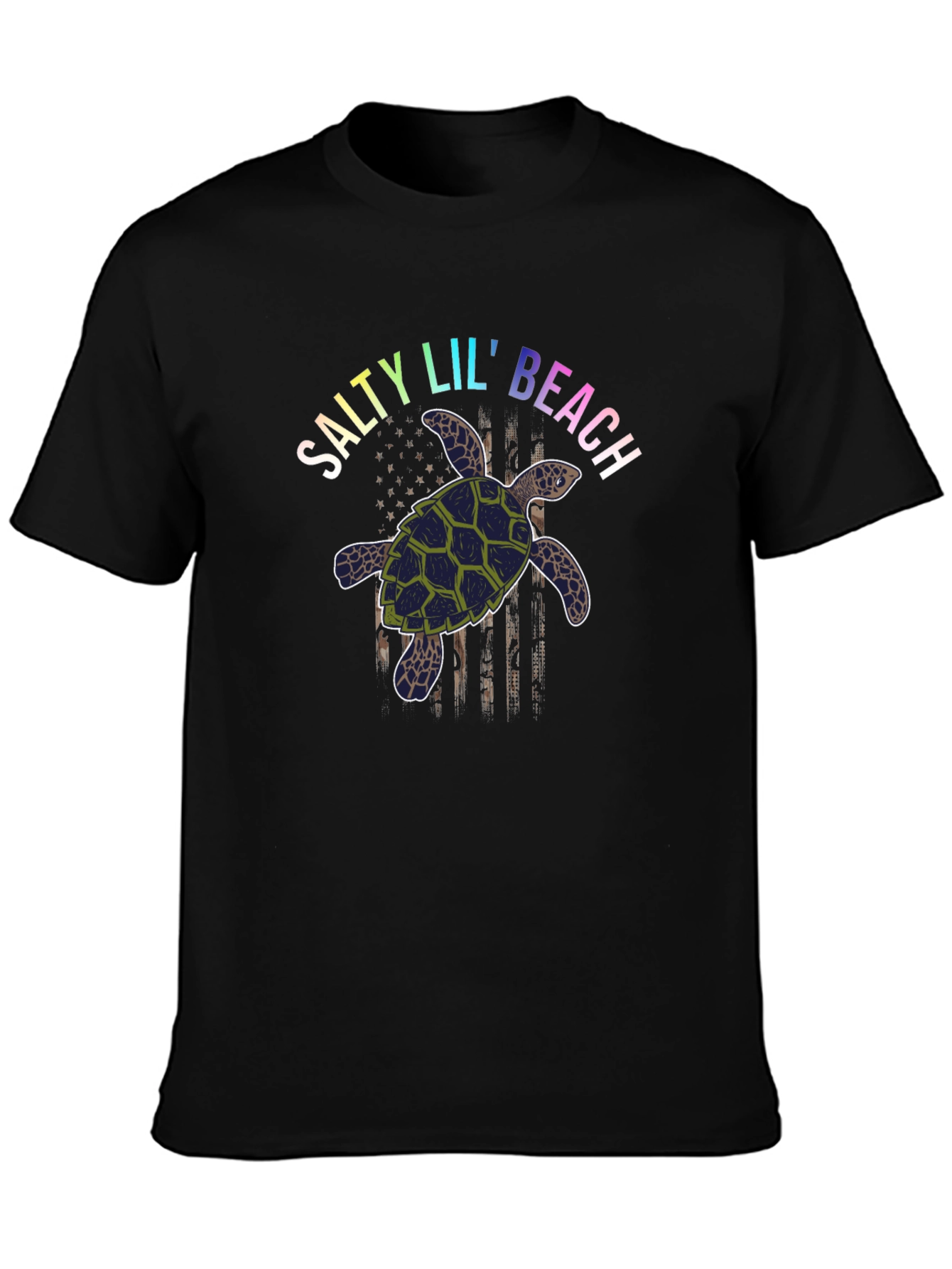 Salty Lil Beach Turtle Graphic T-Shirt