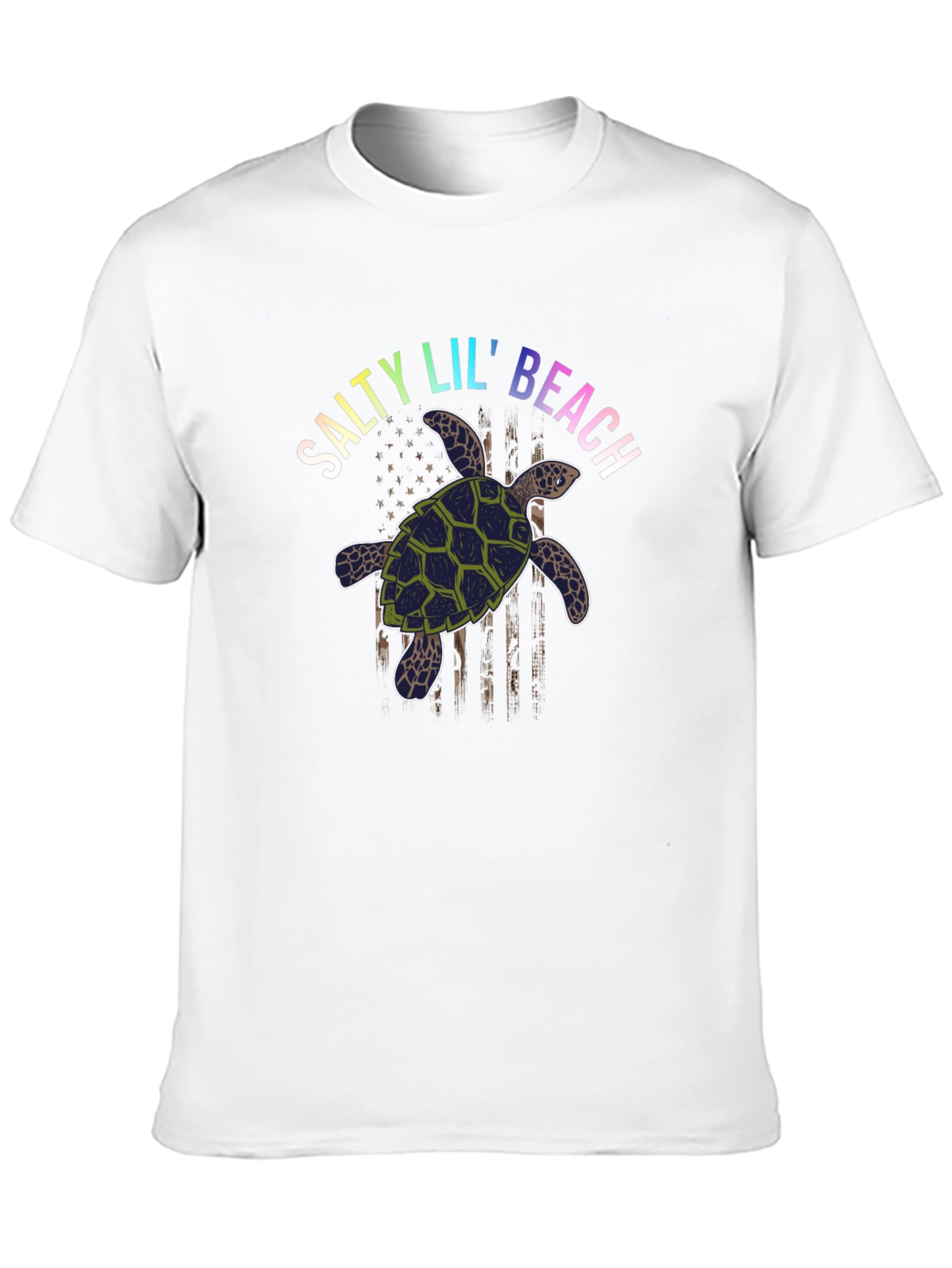Salty Lil Beach Turtle Graphic T-Shirt