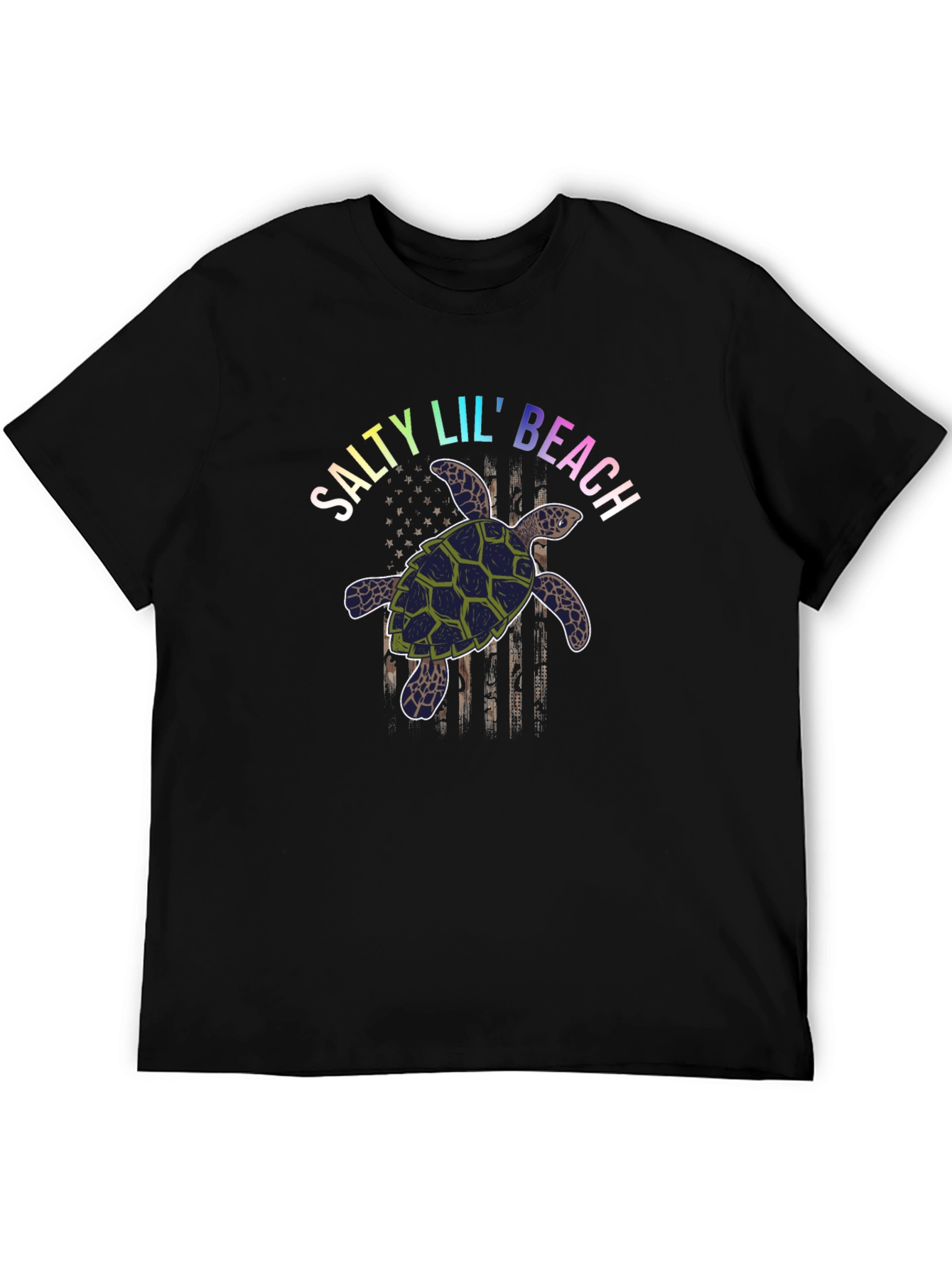 Salty Lil Beach Turtle Graphic T-Shirt