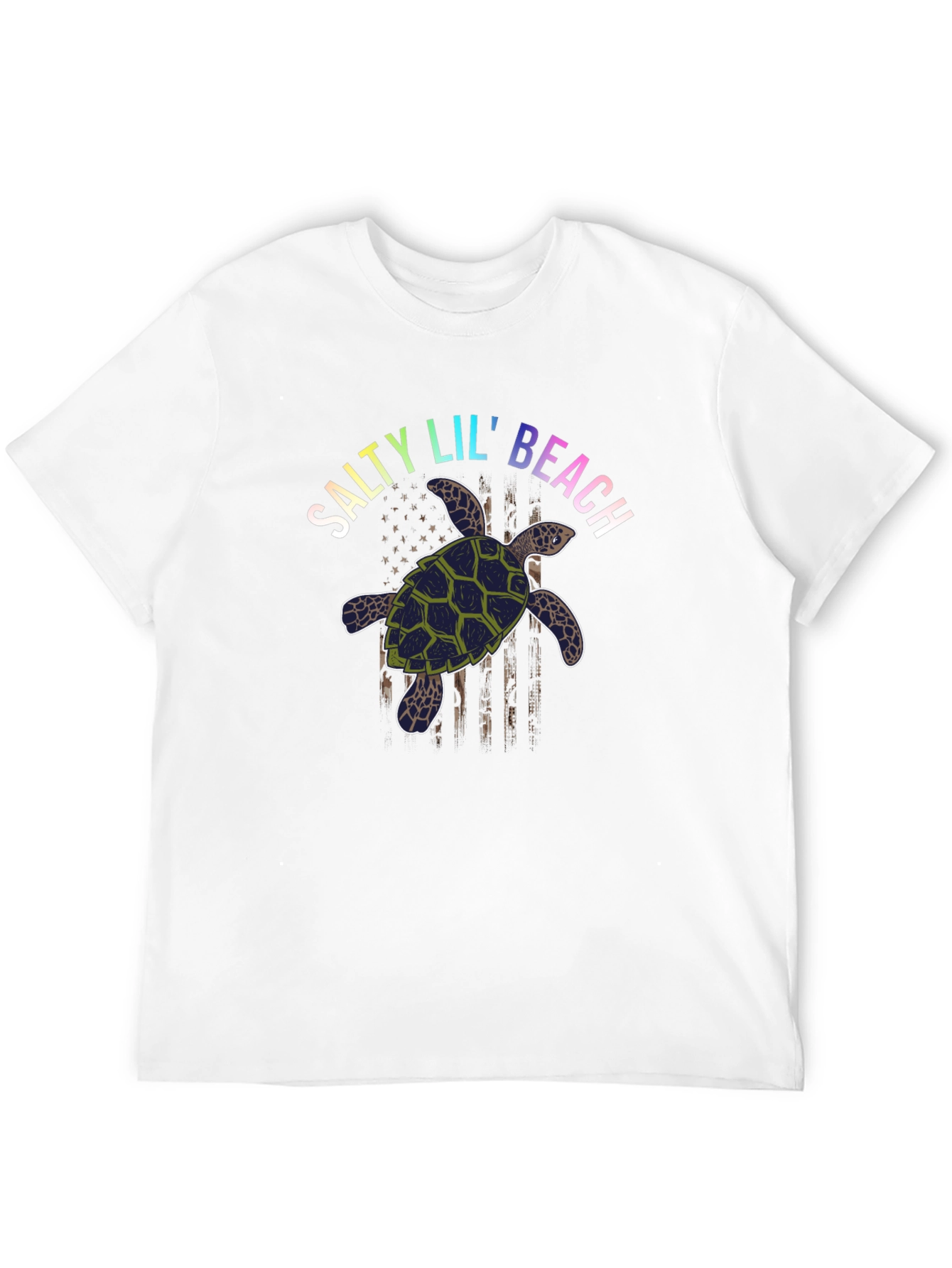 Salty Lil Beach Turtle Graphic T-Shirt