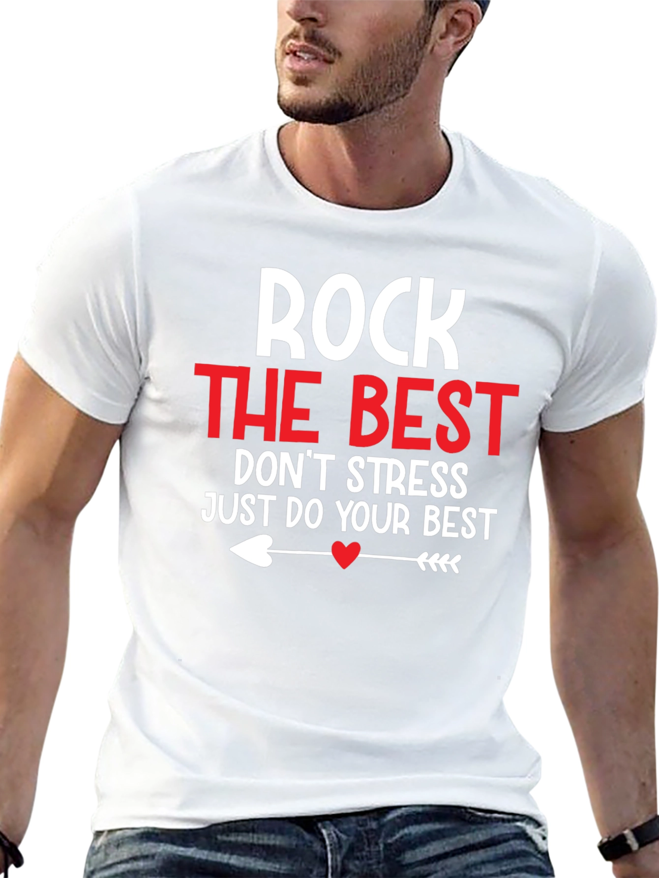 Rock the Best Graphic Tee - Motivational Black T-Shirt