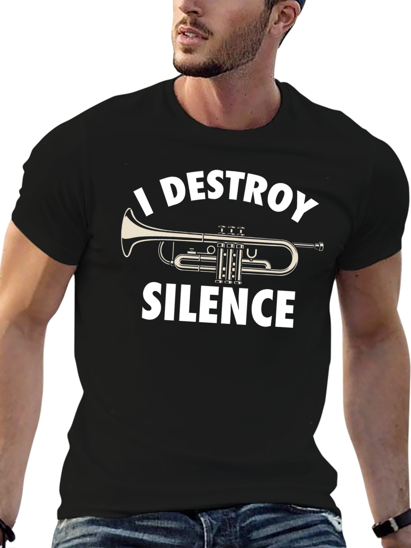 I Destroy Silence Trumpet Player T-Shirt