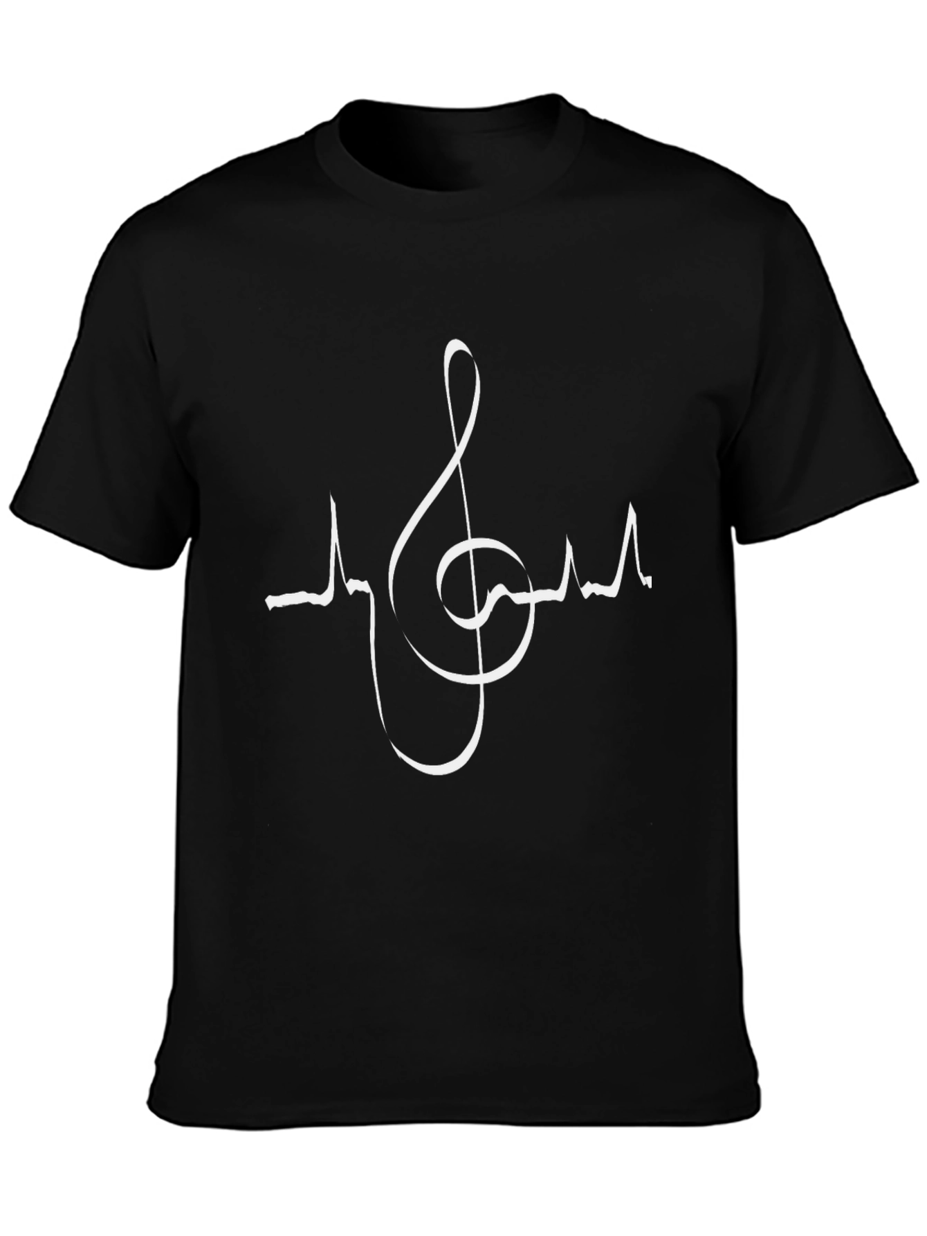 Musical Heartbeat T-Shirt - Black