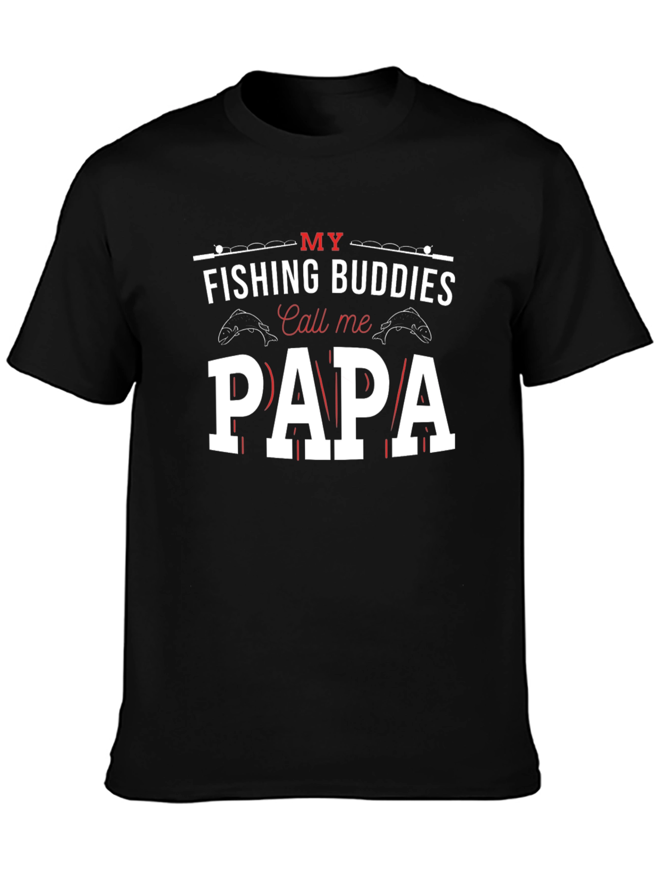 Fishing Buddies Papa T-Shirt - Angler Dad Tee