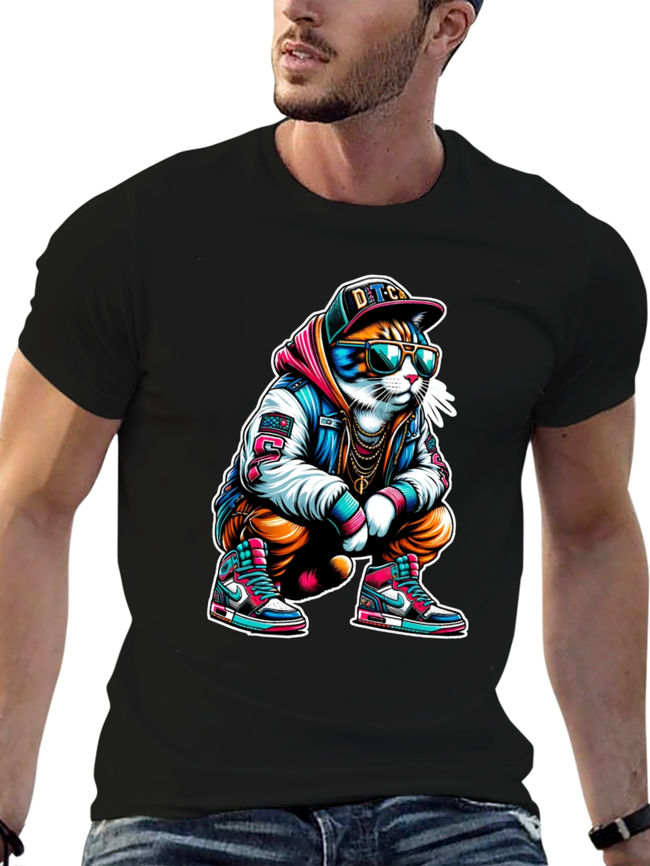 Cool Cat Graphic T-Shirt - Urban Style