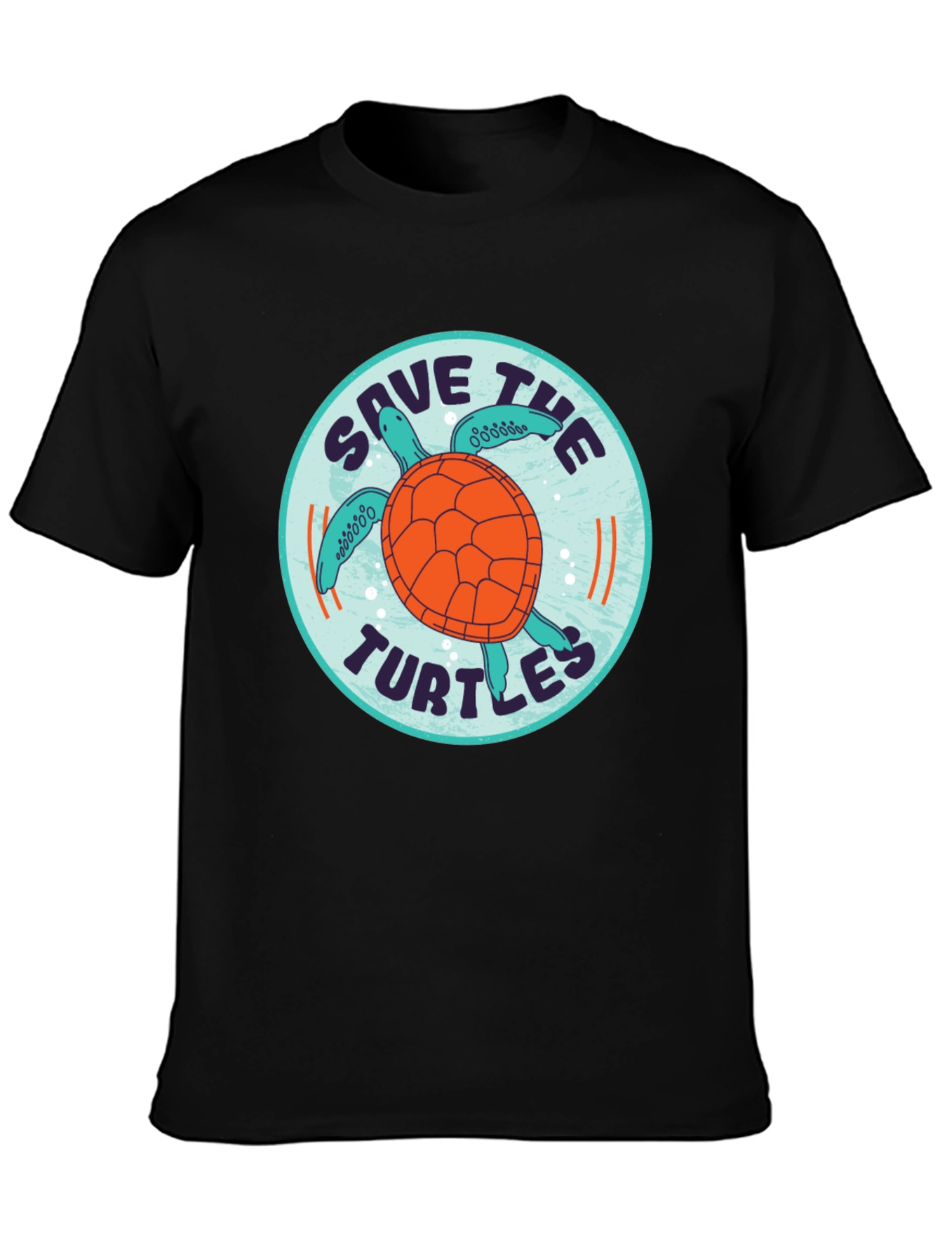 Save the Turtles Graphic Tee - Black