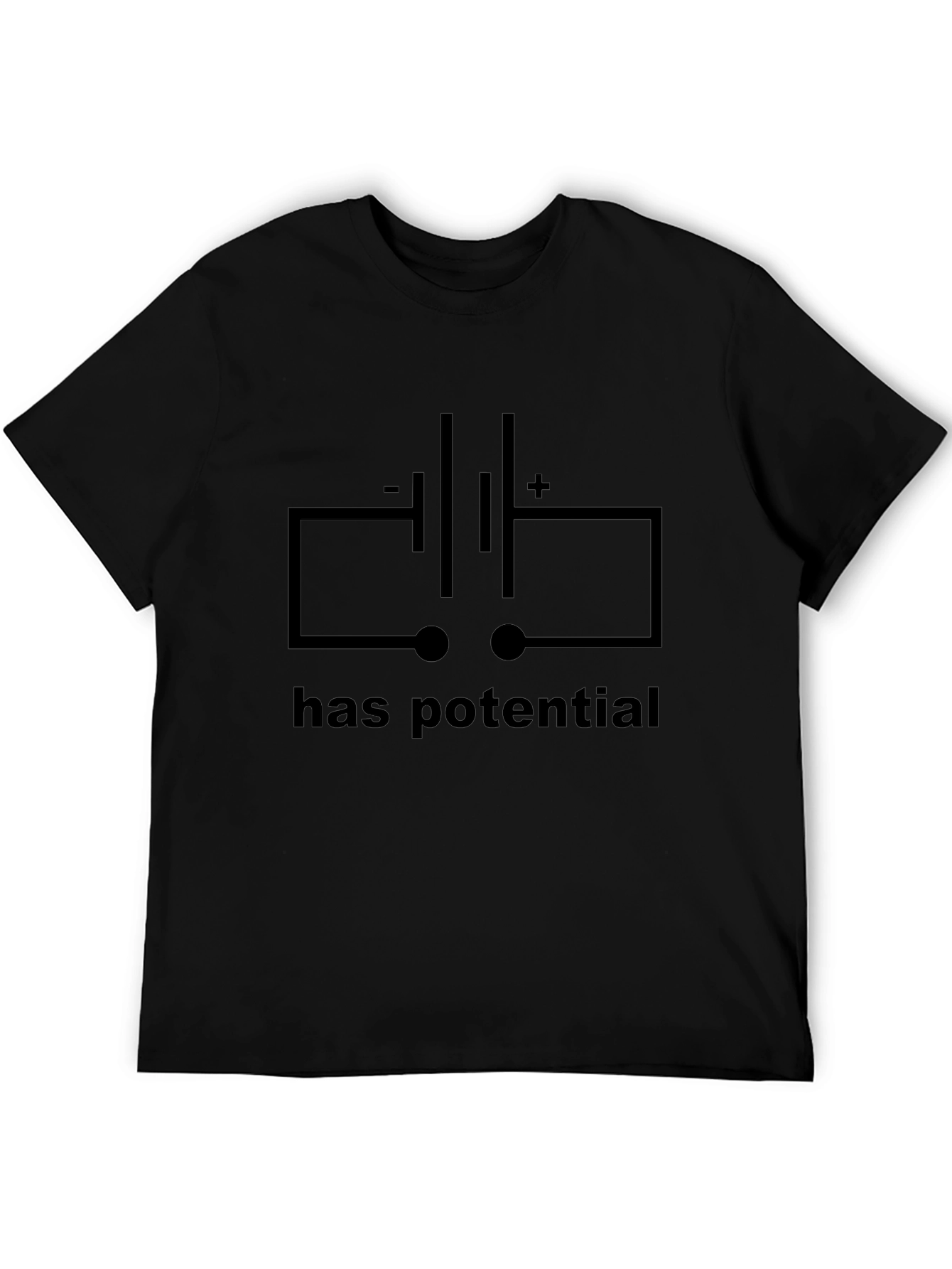 Has Potential Battery Circuit Black T-Shirt