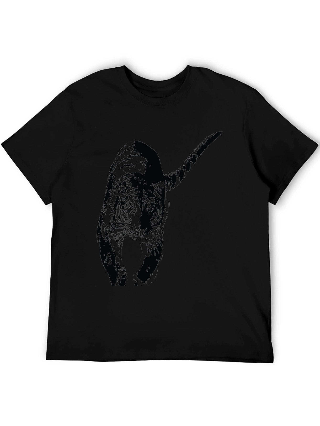Black Tiger Graphic Tee - Mens Short Sleeve