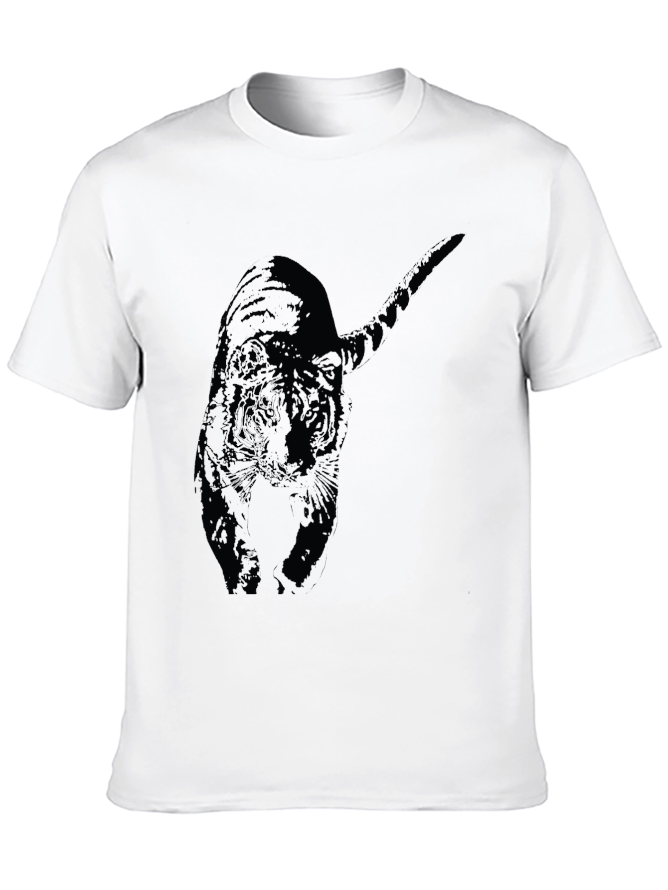 Black Tiger Graphic Tee - Mens Short Sleeve