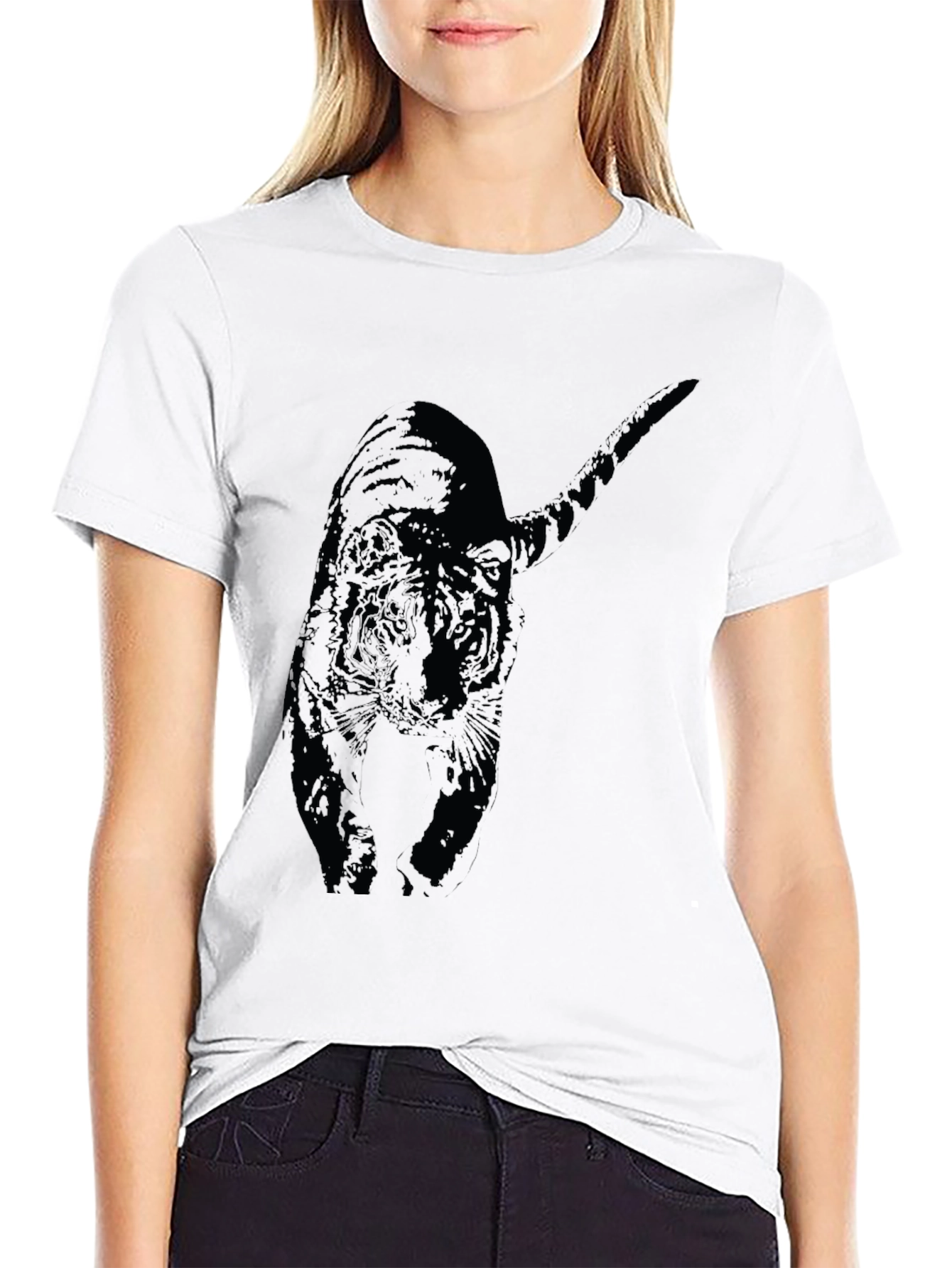 Black Tiger Graphic Tee - Mens Short Sleeve