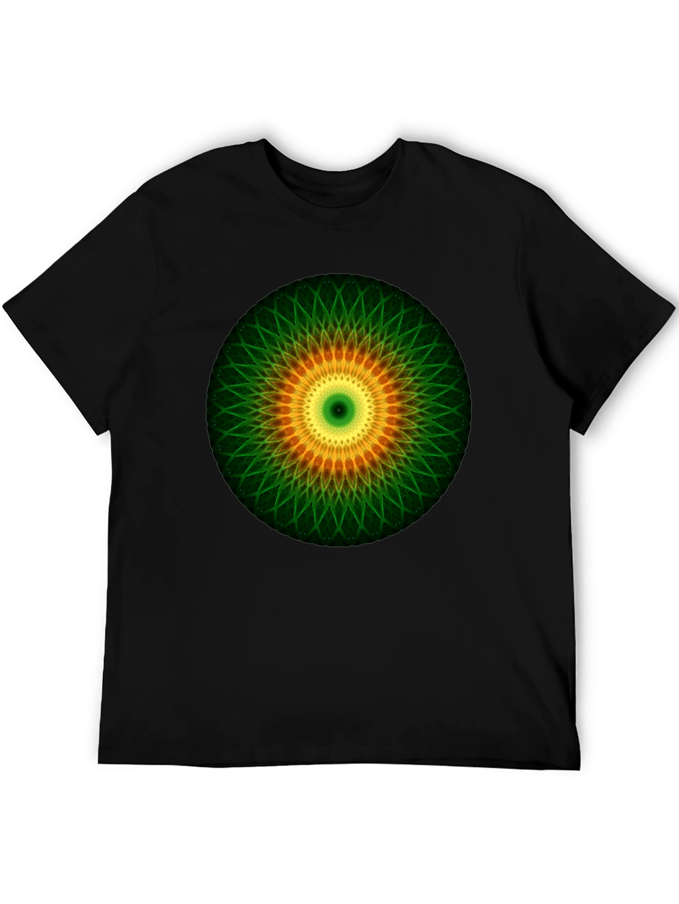 Mandala Graphic Print T-Shirt - Black
