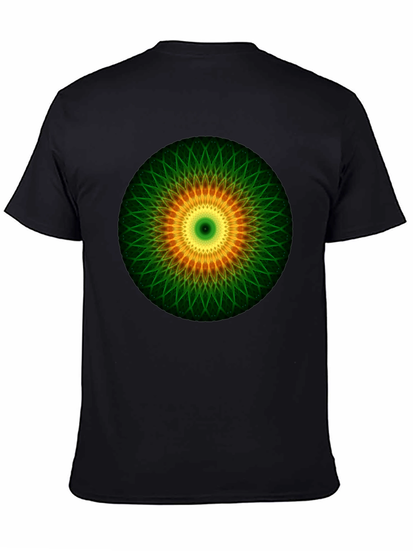 Mandala Graphic Print T-Shirt - Black