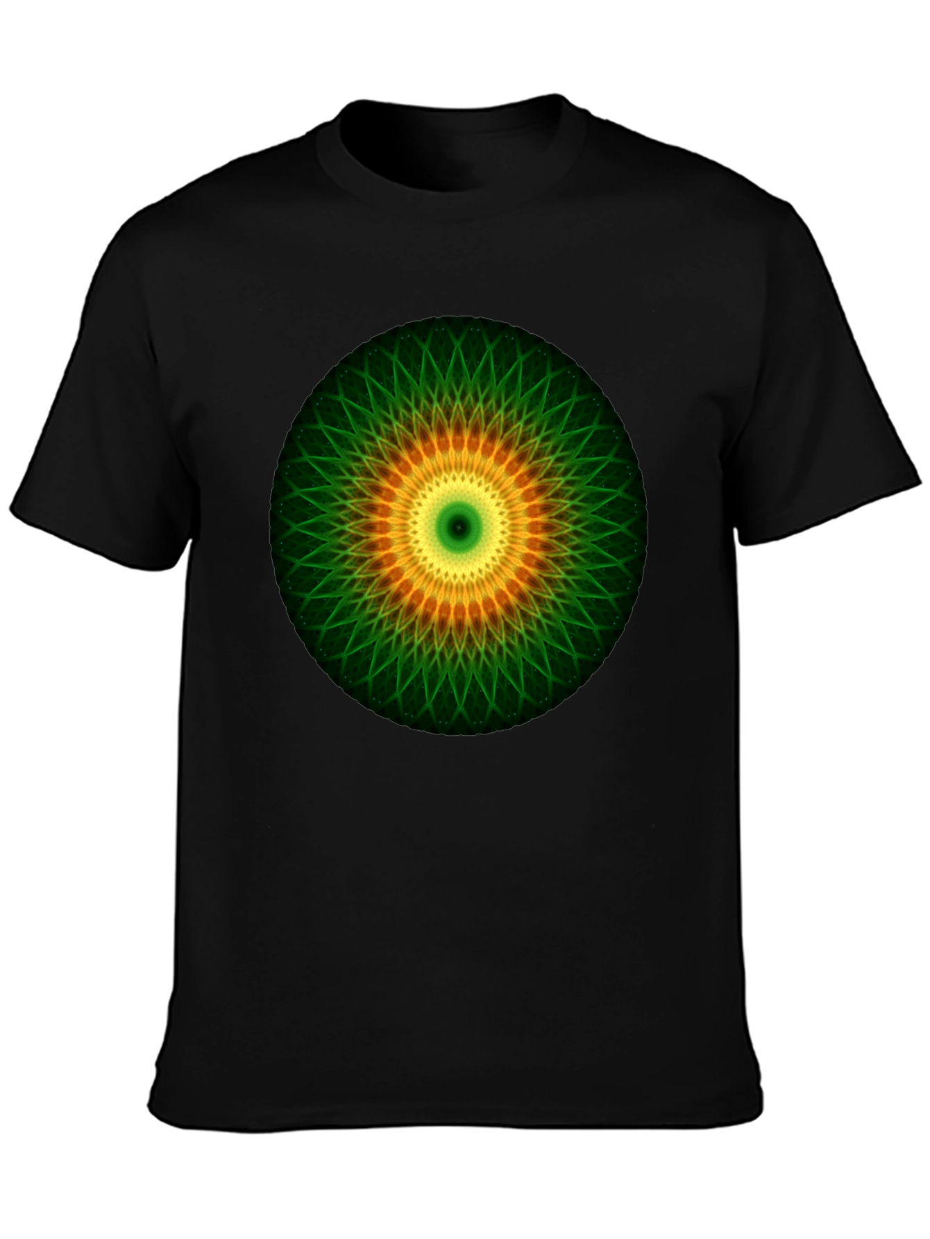 Mandala Graphic Print T-Shirt - Black