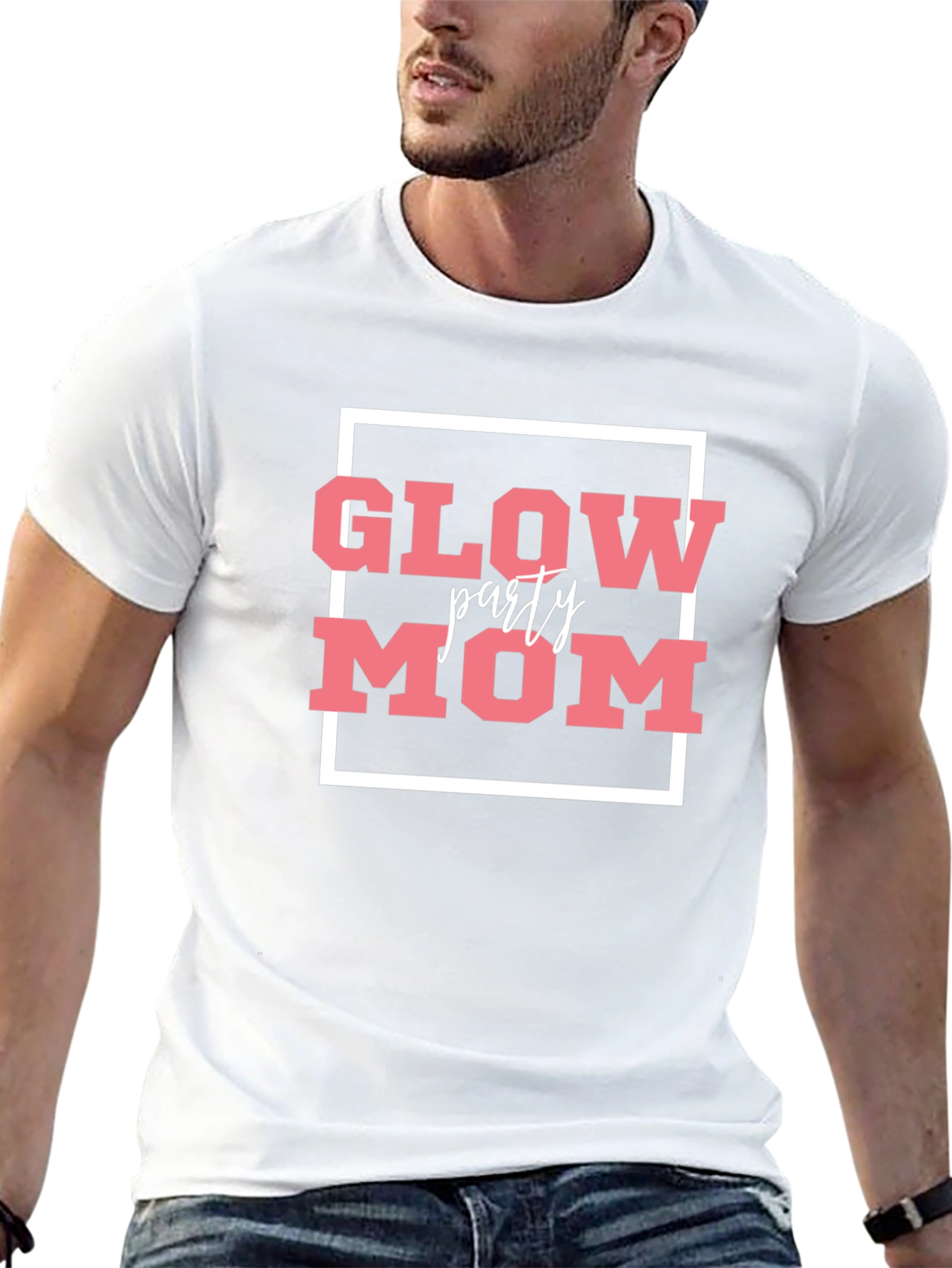 Glow Party Mom T-Shirt - Black