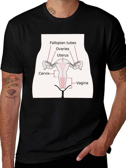 Anatomy Humor T-Shirt: Female Reproductive System