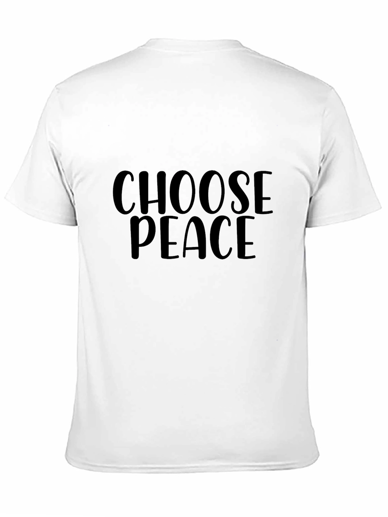Choose Peace Black Graphic Tee - Mens Casual Shirt