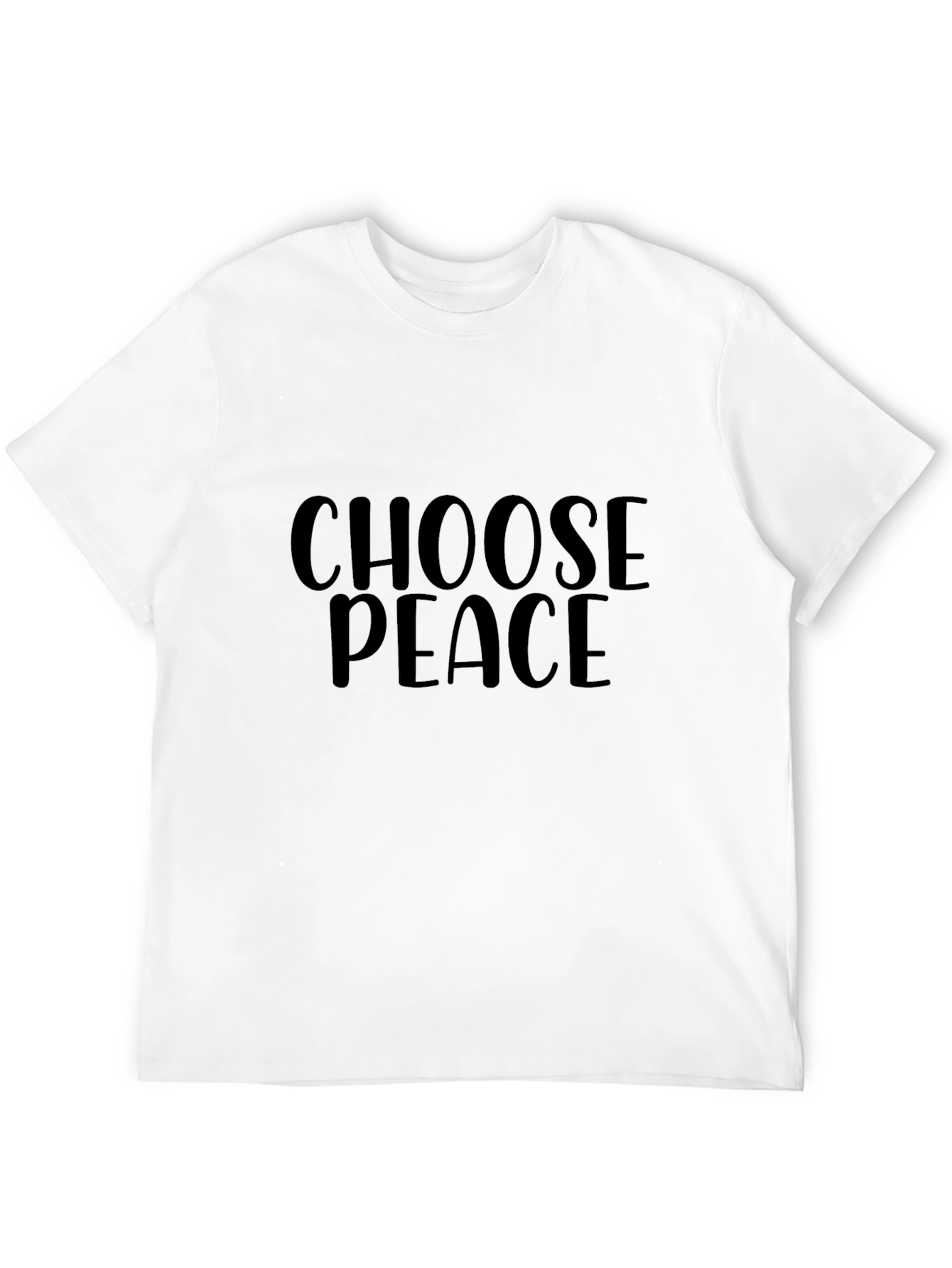 Choose Peace Black Graphic Tee - Mens Casual Shirt