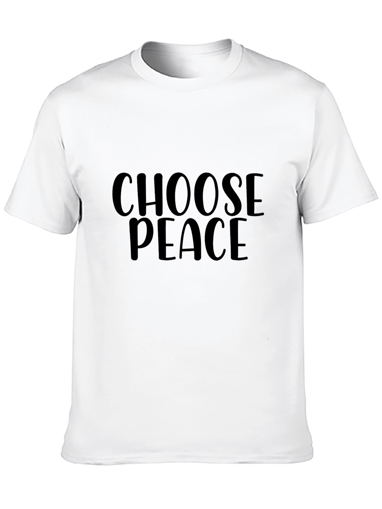 Choose Peace Black Graphic Tee - Mens Casual Shirt