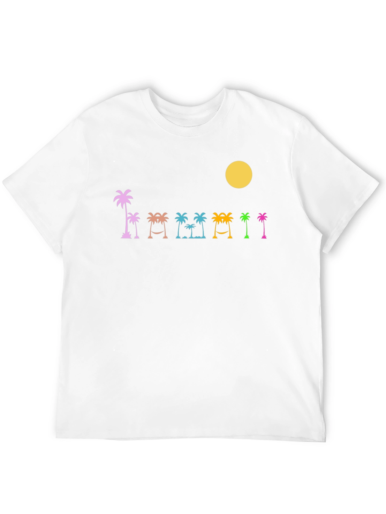 Tropical Palms Black T-Shirt