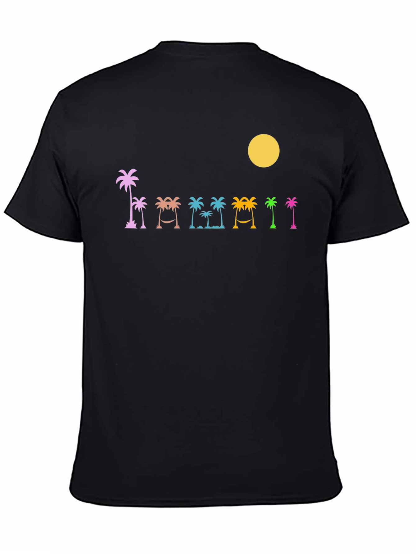 Tropical Palms Black T-Shirt