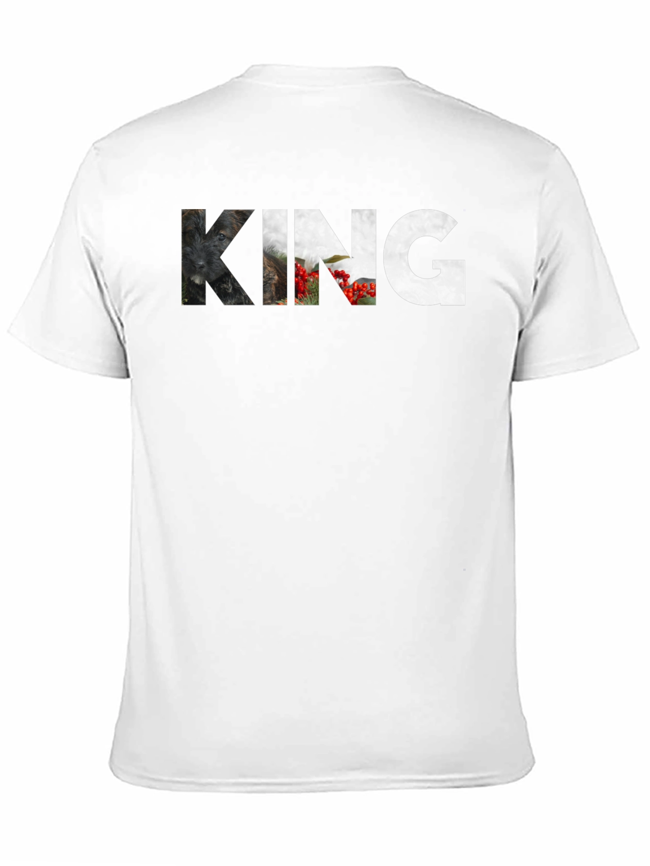 Mens Black King Graphic Print T-Shirt