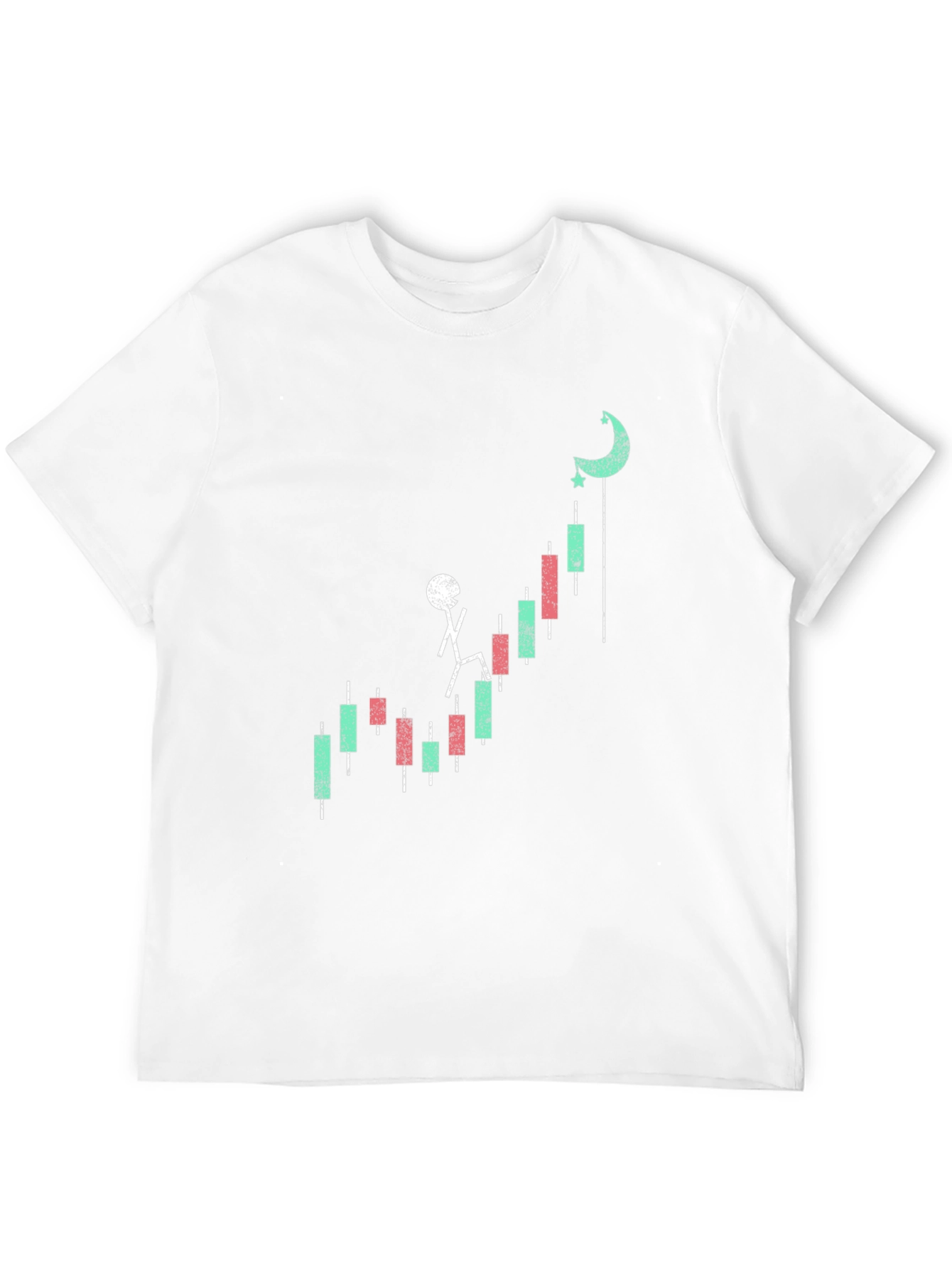 Stock Climb T-Shirt - Black Cotton Blend Graphic Tee