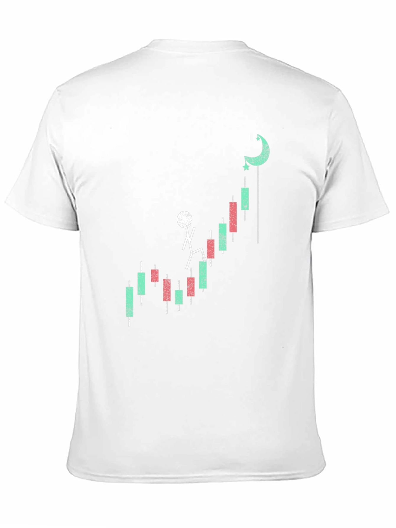 Stock Climb T-Shirt - Black Cotton Blend Graphic Tee