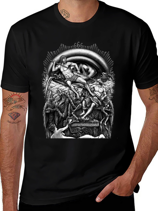 Grim Reaper Graphic Tee - Black Cotton T-Shirt