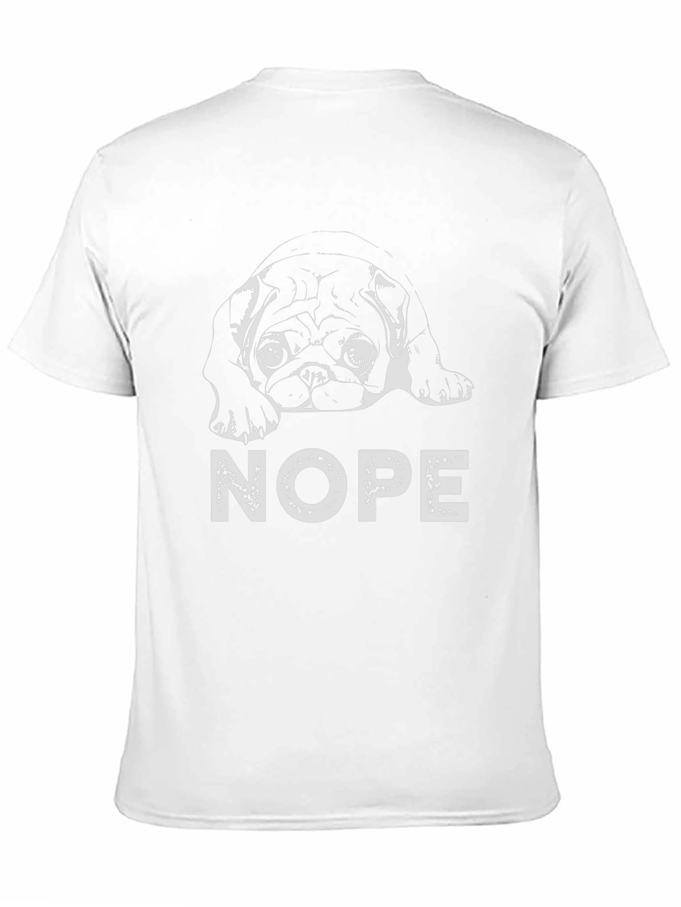 Nope Pug Graphic Tee - Funny Dog T-Shirt