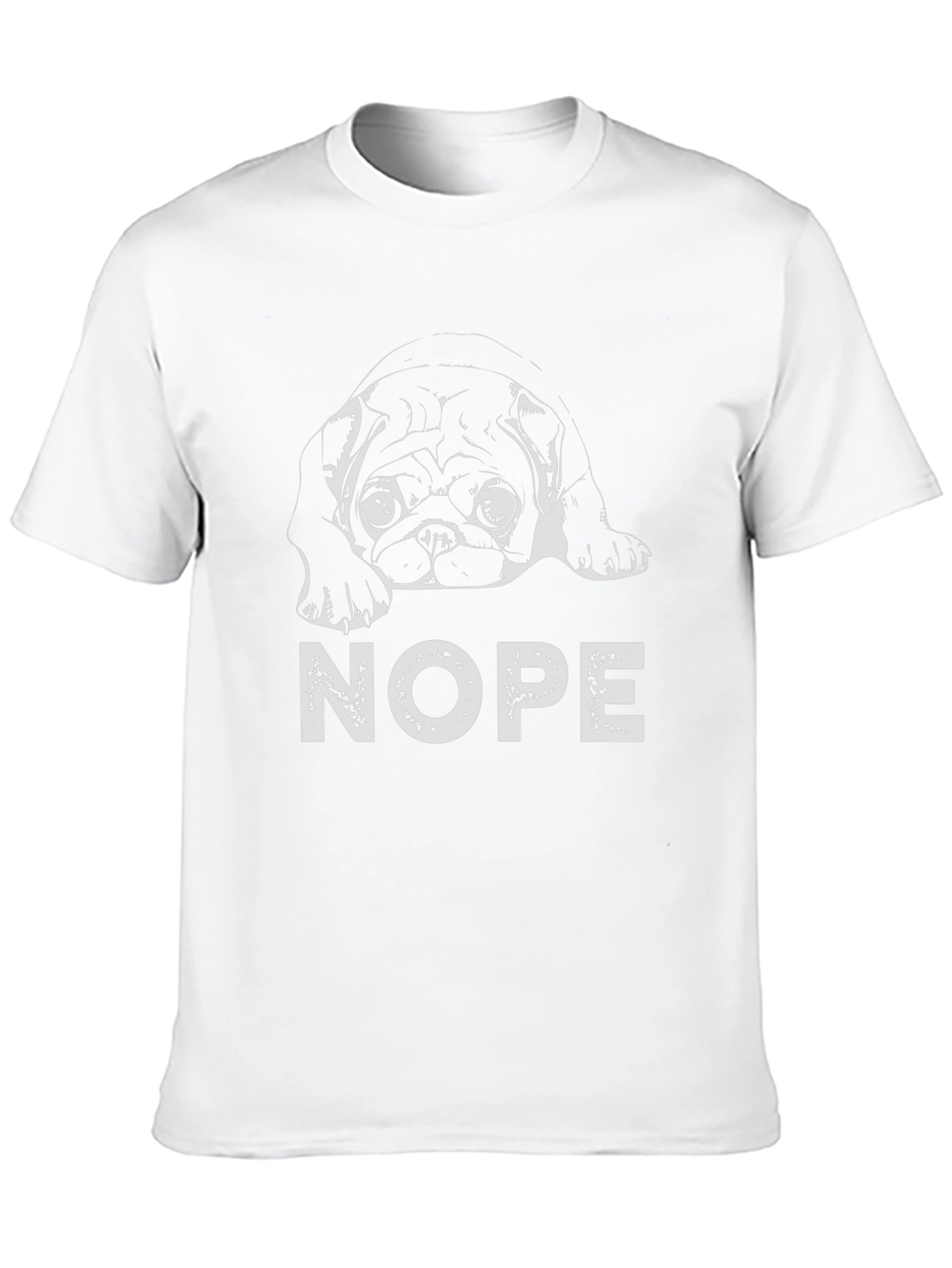 Nope Pug Graphic Tee - Funny Dog T-Shirt