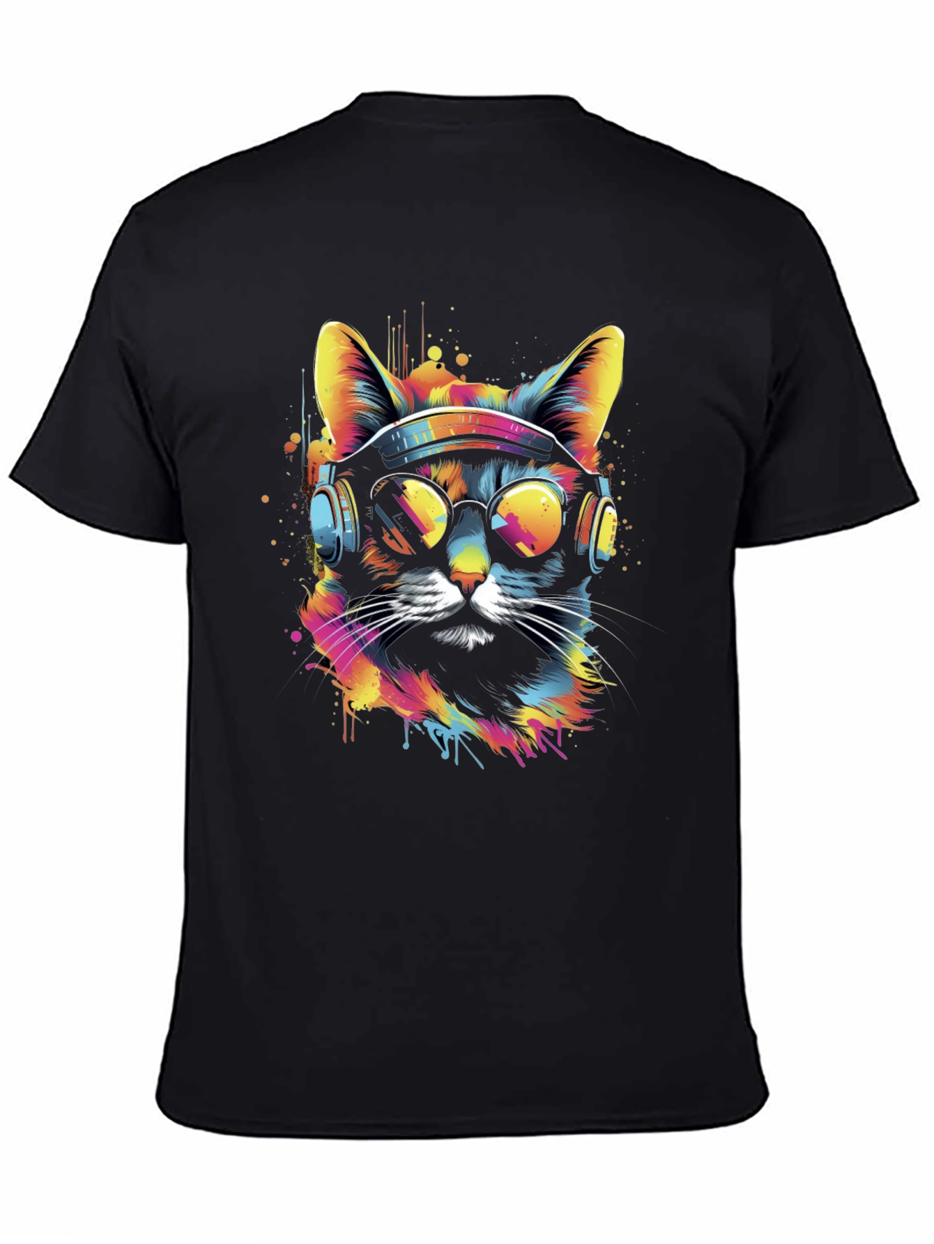 Cool Cat Graphic T-Shirt - Black Tee