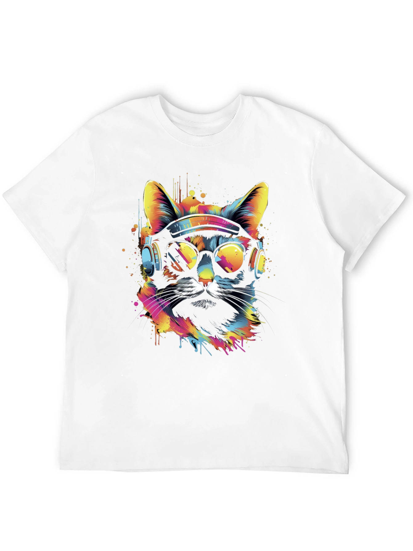Cool Cat Graphic T-Shirt - Black Tee