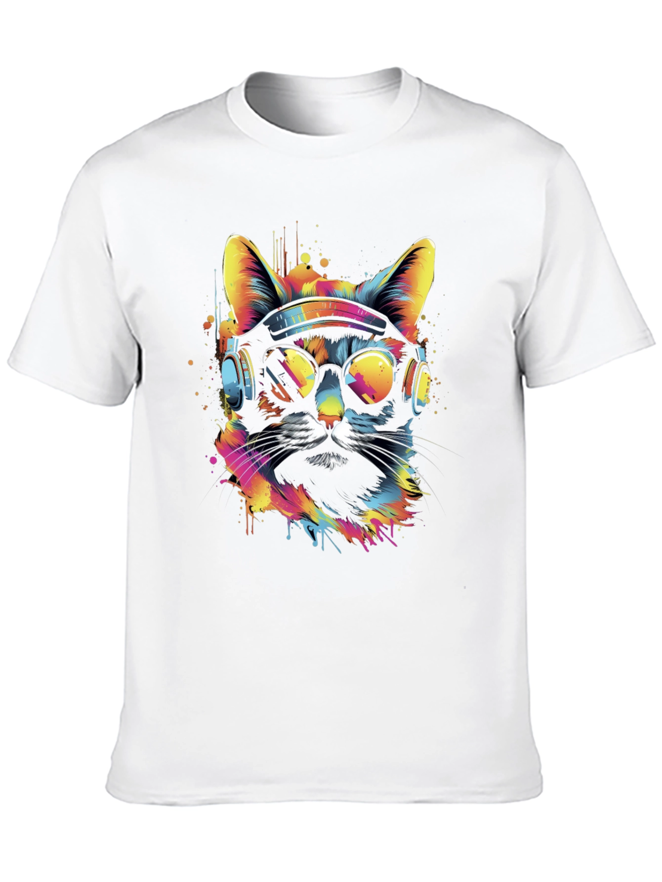 Cool Cat Graphic T-Shirt - Black Tee