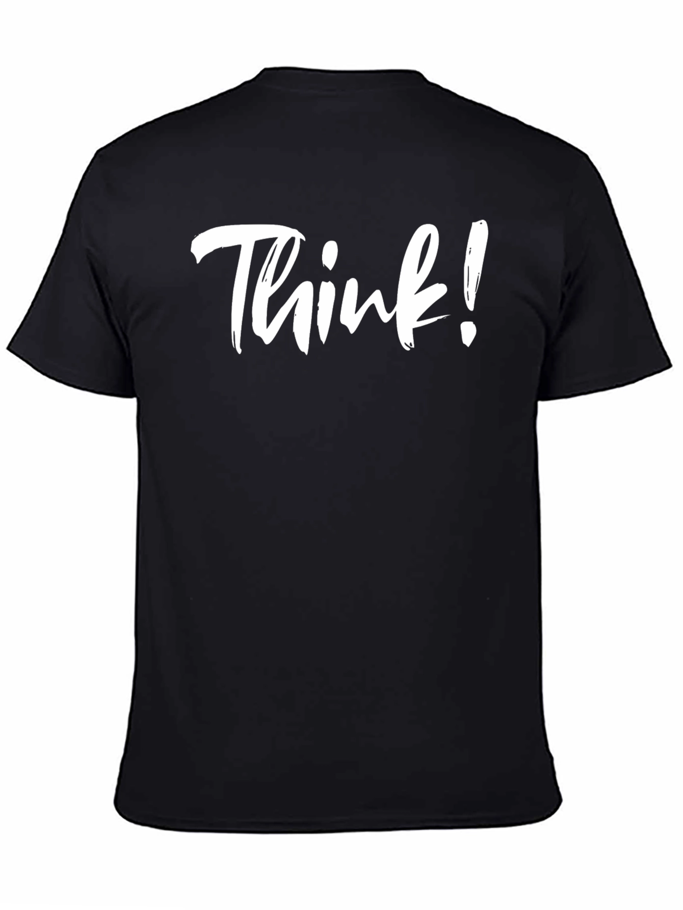 Think! Graphic Print Mens Black T-Shirt