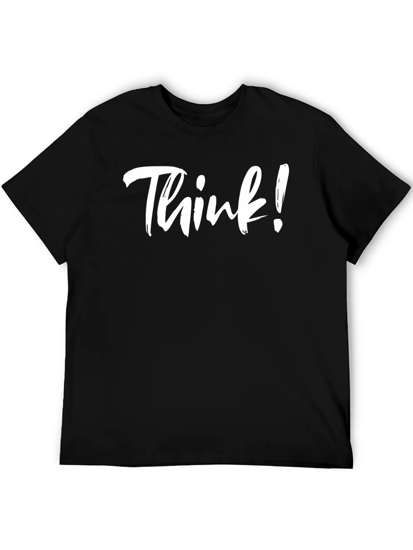 Think! Graphic Print Mens Black T-Shirt