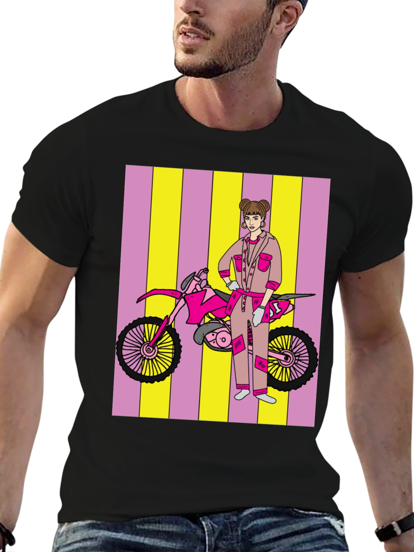 Motorcross Girl Graphic T-Shirt - Bold Style