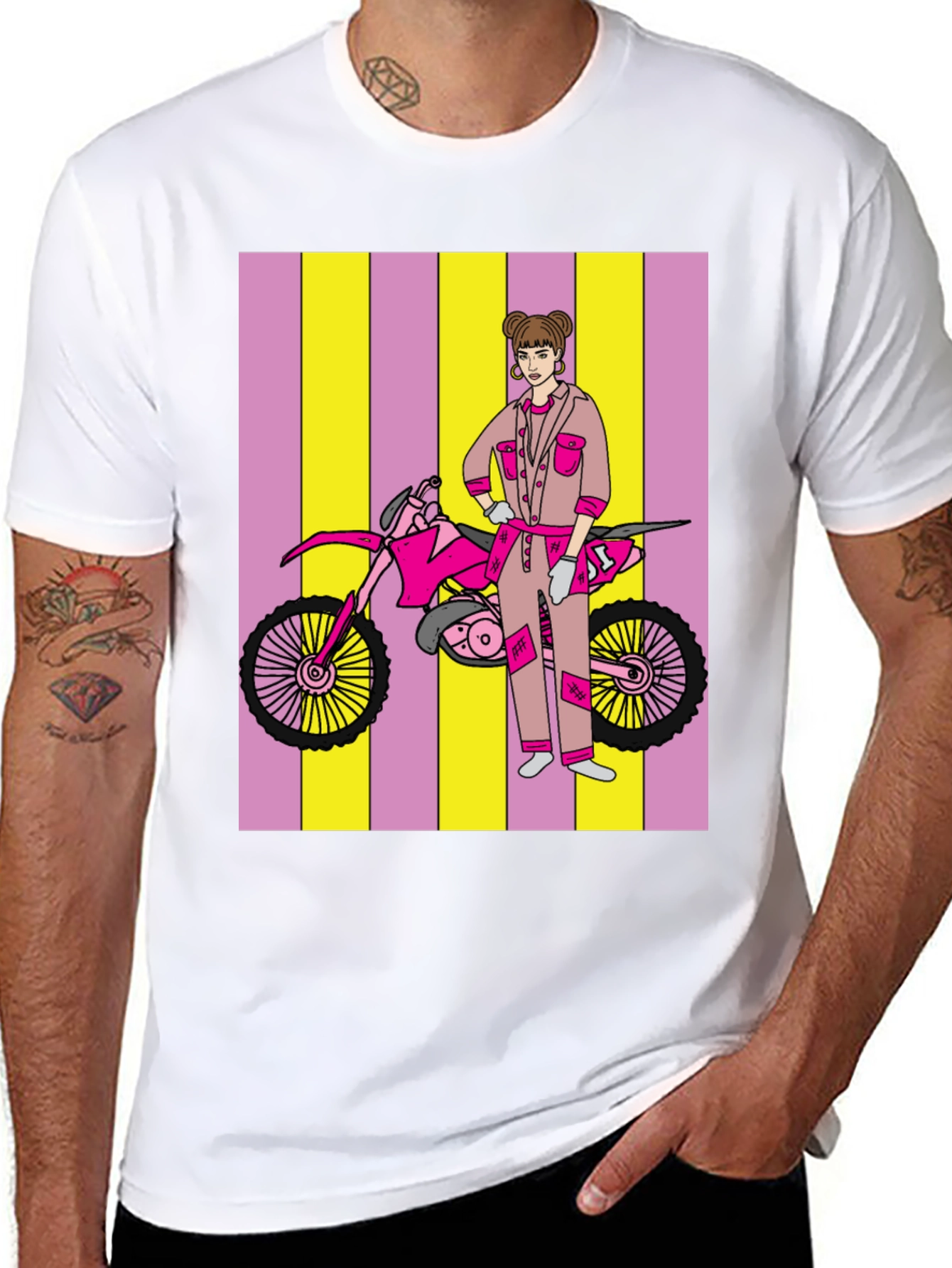Motorcross Girl Graphic T-Shirt - Bold Style