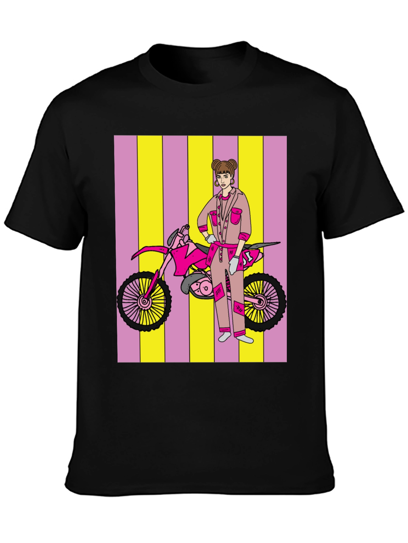 Motorcross Girl Graphic T-Shirt - Bold Style