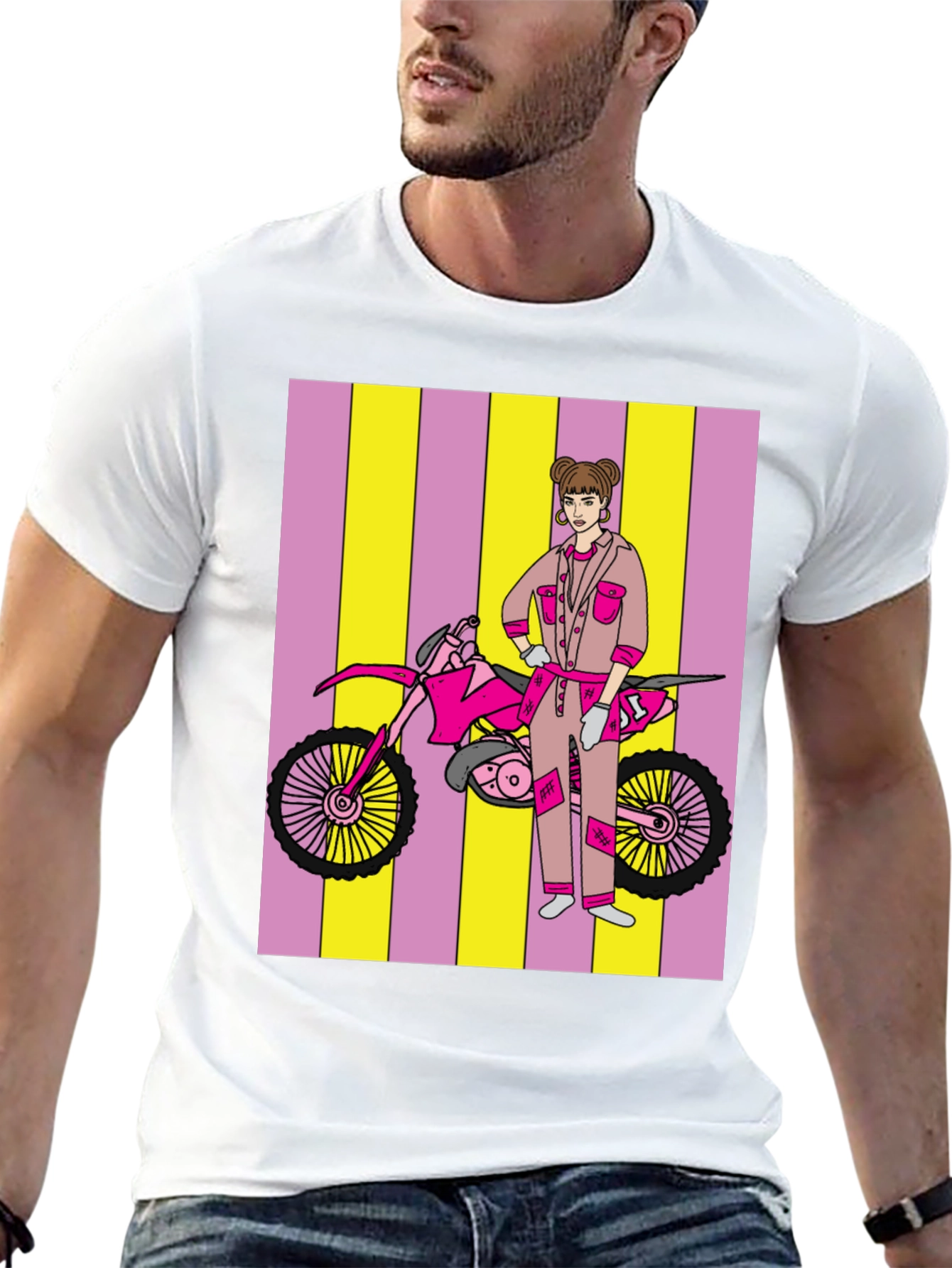 Motorcross Girl Graphic T-Shirt - Bold Style