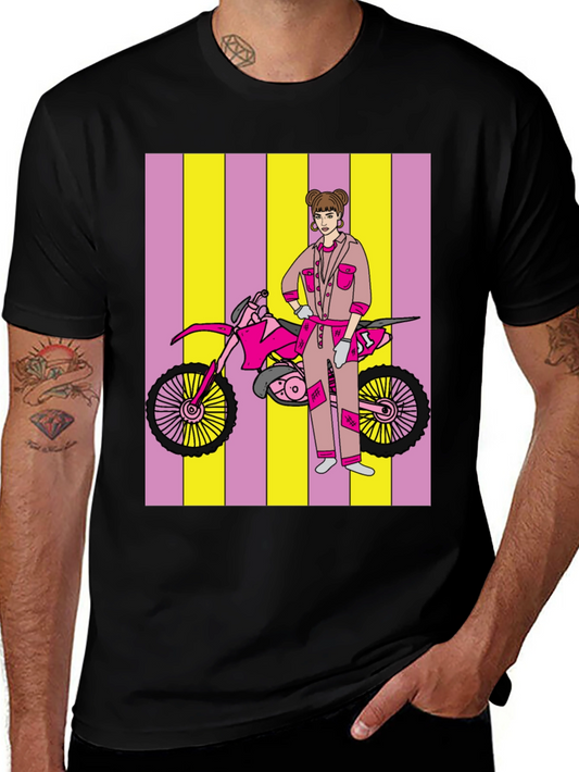 Motorcross Girl Graphic T-Shirt - Bold Style