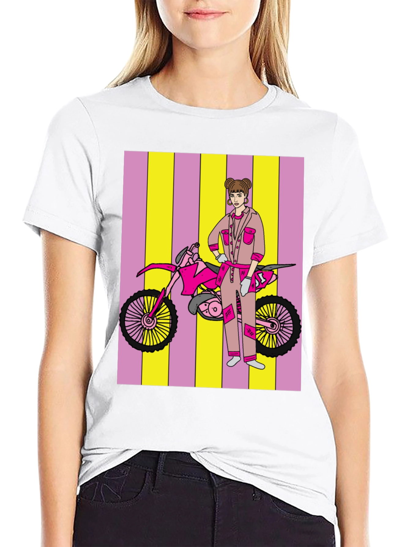 Motorcross Girl Graphic T-Shirt - Bold Style