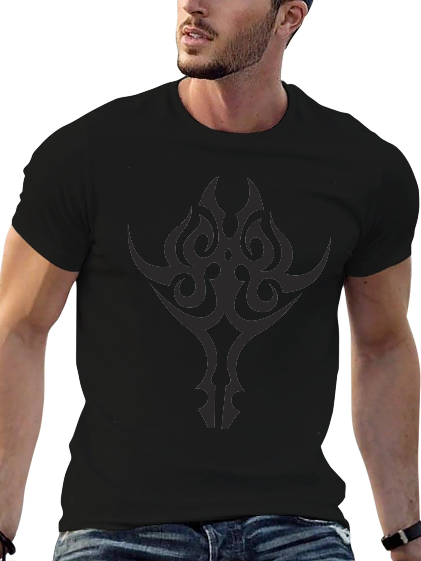 Tribal Tattoo Black T-Shirt - Graphic Design